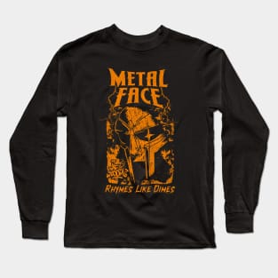 Vintage Bootleg Metal Face Orange Long Sleeve T-Shirt